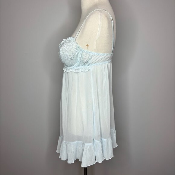 Seductive Wear by Cinema Etoile - Blue Babydoll Lingerie - Picture 2 of 4